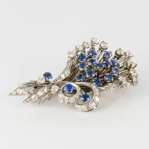 Broche Broche bouquet saphirs diamants 58 Facettes 19-564