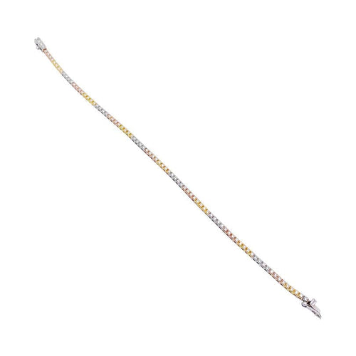 Bracelet Bracelet ligne diamants, 3 ors. 58 Facettes 32260