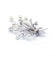 Broche Blanc/Gris / Or 750 Broche gerbe de fleurs diamants et perles 58 Facettes 190140R