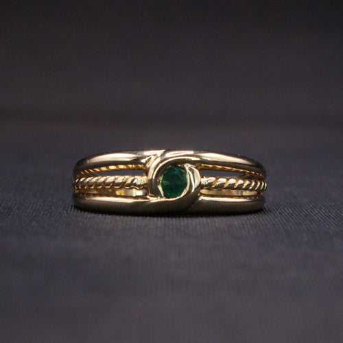 Bague Bague émeraude ovale sertie clos 58 Facettes