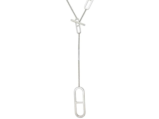 Collier collier HERMES sautoir ever chaine d'ancre 80cm argent 925 58 Facettes 255444