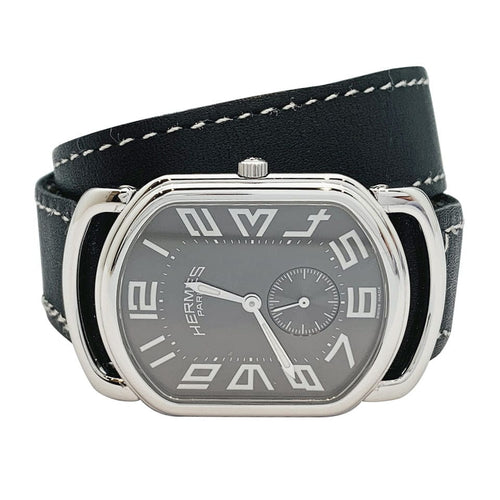Montre Montre Hermès, "Rallye", acier, cuir. 58 Facettes 31652