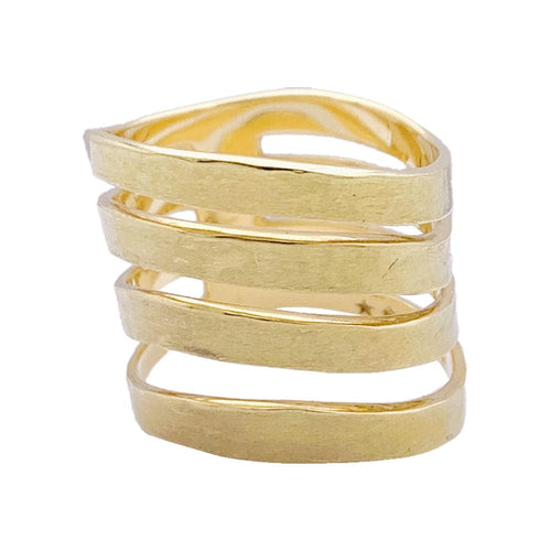 Bague 50 Bague H.Stern, "Oscar Niemeyer", or jaune mat. 58 Facettes 33587