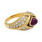 Bague 54 Bague Cartier en or jaune, diamants et rubis. 58 Facettes 31807