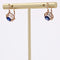 Boucles d'oreilles Boucles d'oreilles anciennes saphirs en dormeuses 58 Facettes 23-061