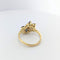 Bague Bague motifs floraux en or jaune diamants et saphirs 58 Facettes 24959