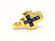 Pendentif Pendentif Croix Or jaune Saphir 58 Facettes 06569CD