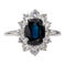 Bague 59 Bague Pompadour Or blanc Saphir 58 Facettes 2543081CN