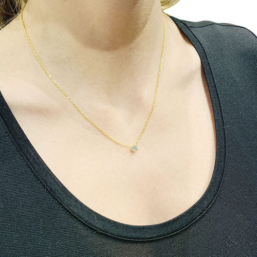 Collier Collier solitaire Cartier, 1895, or jaune. 58 Facettes 32451