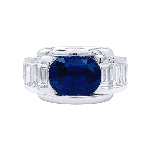Bague 52 Mauboussin - bague Alessandra, or blanc, saphir, diamants. 58 Facettes 32448