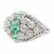 Bague 54 Bague Cocktail Or blanc Emeraude 58 Facettes 2538669CN