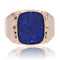 Bague 67 Chevalière lapis lazuli en or jaune 58 Facettes 23-230