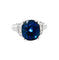 Bague 53 Bague saphir 6.67 carats, platine et diamants. 58 Facettes 30768