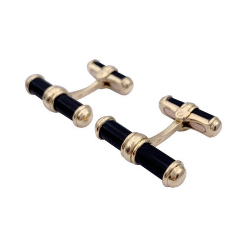 Boutons de manchette Boutons de manchette Van Cleef & Arpels, or jaune et onyx. 58 Facettes 32626