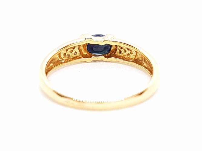 Bague 53 Bague Or jaune Saphir 58 Facettes 06508CD