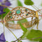 Bracelet Bracelet jonc ancien en or ajouré émeraudes et diamants 58 Facettes 22-099