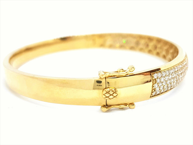 Bracelet Bracelet Jonc Or jaune Diamant 58 Facettes 05872CD