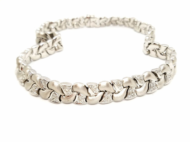 Collier Collier Or blanc Diamant 58 Facettes 760701CN