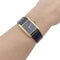 Montre Montre Cartier "Tank Must" argent plaqué or, cadran laqué bleu. 58 Facettes 33539