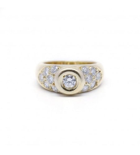 Bague 51 / Jaune / Or 750 Bague Or jaune Diamants 58 Facettes 200062R