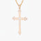 Pendentif Croix ancienne or rose et or blanc 58 Facettes 22-474