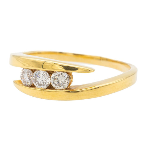Bague 55 Bague Or jaune Diamant 58 Facettes 578373CD