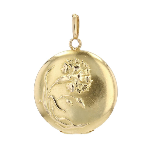 Pendentif Médaillon en or ancien aux oeillets 58 Facettes 22-422