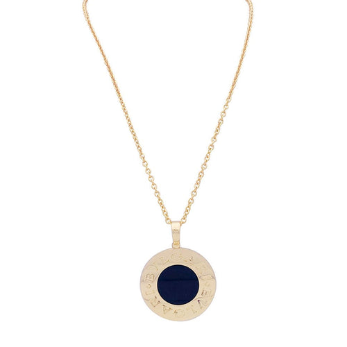 Collier Collier Bulgari "Bulgari Bulgari" or jaune, acier, onyx. 58 Facettes 33498