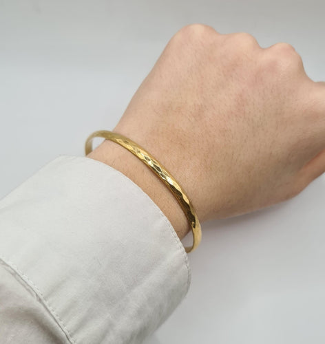 Bracelet Jonc or jaune 18 carats 58 Facettes
