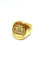 Bague Chevalière en or jaune gravure héraldique blason et couronne 58 Facettes