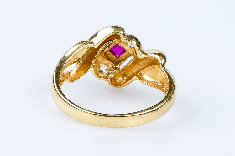Bague 53 Bague en or massif 58 Facettes 111-215263-43