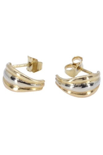 Boucles d'oreilles Demi-créoles 3 ors 58 Facettes 062501