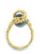 Bague 53 GILBERT ALBERT. Bague or jaune et billes interchangeables 58 Facettes