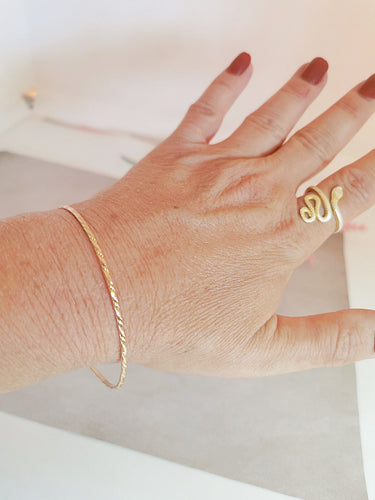 Bracelet Bracelet Jonc ciselé 5,33 gr Or Rose 58 Facettes AA 1491