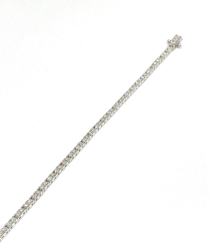 Bracelet Bracelet rivière de diamants, or blanc 58 Facettes