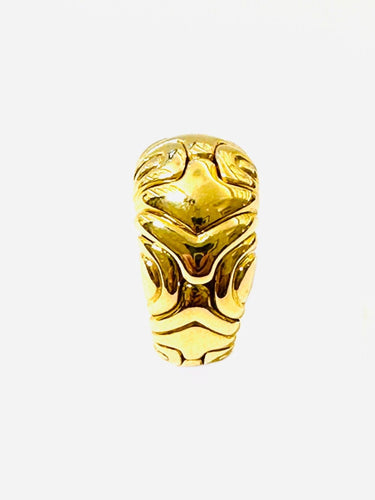 Bague 58 BVLGARI. Collection Parentesi, bague vintage or jaune 58 Facettes