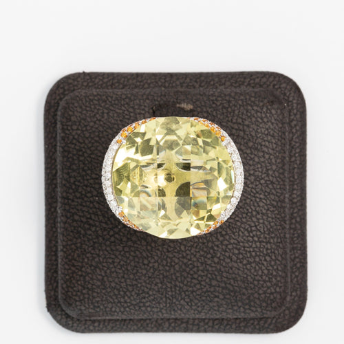 Bague 53 Bague Or Limonite et Diamants 58 Facettes