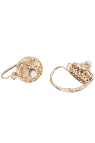 Boucles d'oreilles DORMEUSES PERLES NAPOLÉON III 58 Facettes 081721