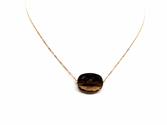 Collier Collier Or rose Quartz fumé 58 Facettes 1265914CD