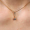 Pendentif Pendentif or jaune saphirs 58 Facettes 15-013B