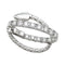 Boucles d'oreilles Créoles ovales or blanc, diamants. 58 Facettes 31003