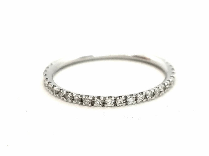 Bague 54 Bague Alliance Or blanc Diamant 58 Facettes 578786RV