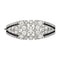 Broche Broche Art Déco en platine sertie de diamants et d'onyx. 58 Facettes 32080