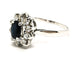 Bague 60 Bague Fleur Or blanc Saphir 58 Facettes 1638626CN