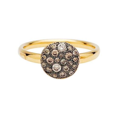 Bague 50 Bague Pomellato, "Sabbia", or rose, diamants bruns. 58 Facettes 30910