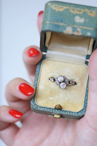Bague Bague Toi et Moi or rose, platine, et diamants 58 Facettes