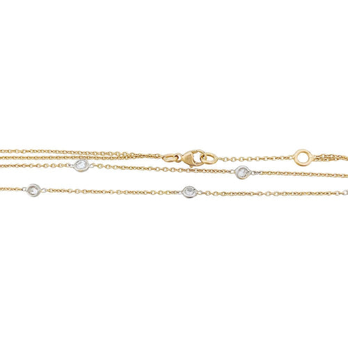 Collier Collier "Gouttière" deux ors et diamants. 58 Facettes 27921