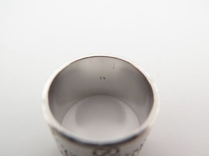 Bague 59 bague GUCCI icon en or blanc 18k 15 gr taille 59 monogramme gg 58 Facettes 250433