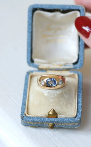 Bague Bague jonc saphir Ceylan diamants 58 Facettes