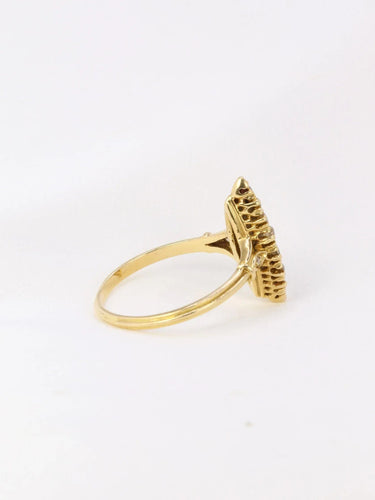 Bague Bague marquise vintage pavage diamants 58 Facettes J3